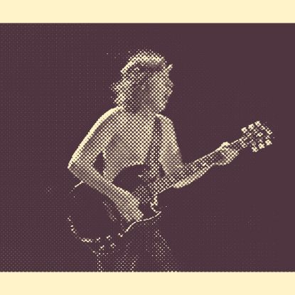 Picture of Angus Young-Halftone-01